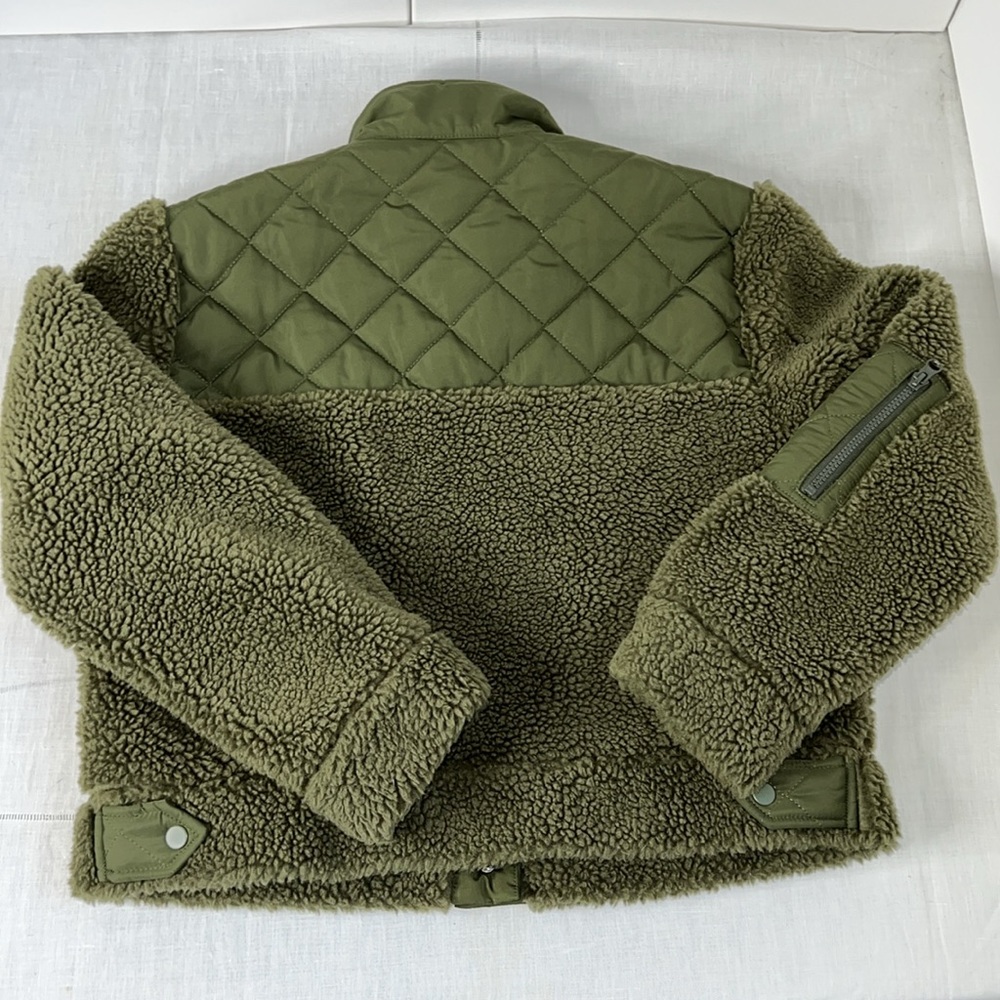 Euc Rails Peyton Mixed Media Jacket Small Olive S… - image 3